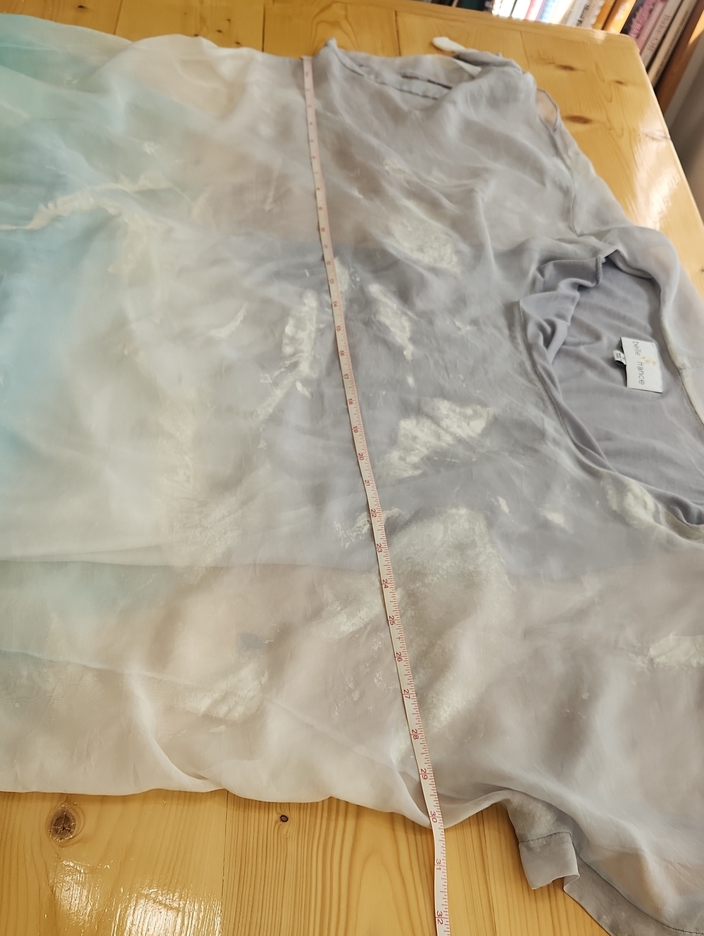 Belle France Silk Ombre Dress XL Italy Boho Romantic Lace Layered Midi - Picture 16 of 16
